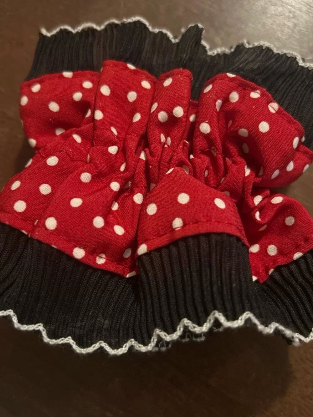 Black and Red Polka Dot Hair Scrunchie